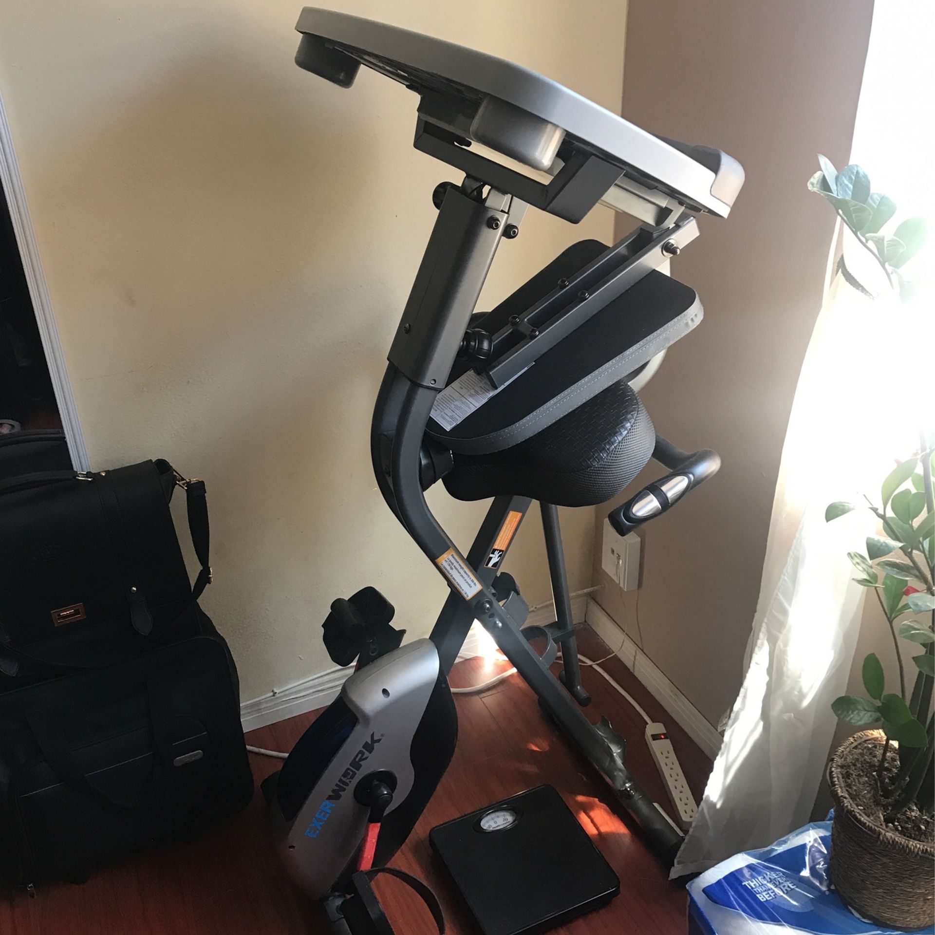 Exerpeutic Exerwork Folding Exercise Desk Bike - Barely Used