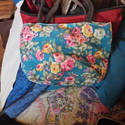 Small Floral Tote,  Book Tote