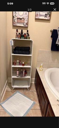 White metal cabinet