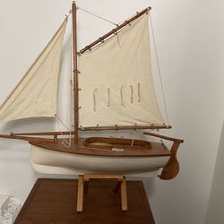 Vintage handmade soilboat