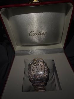 VVS LAB DIAMOND CARTIER SANTOS WATCH