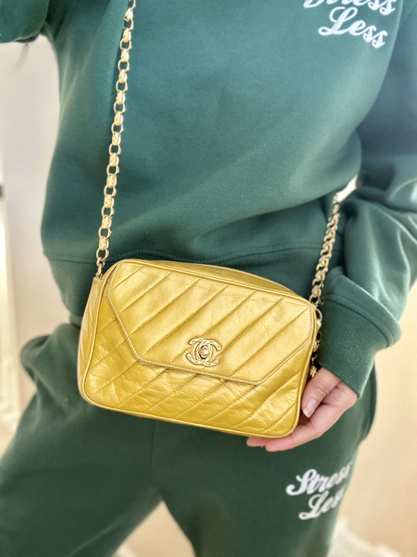 Chanel Camera Gold Bag