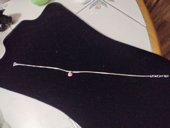 925 Silver Lady Bug Ankle Bracelet