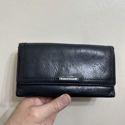 Fossil Genuine Leather Wallet With Checkbook Holder