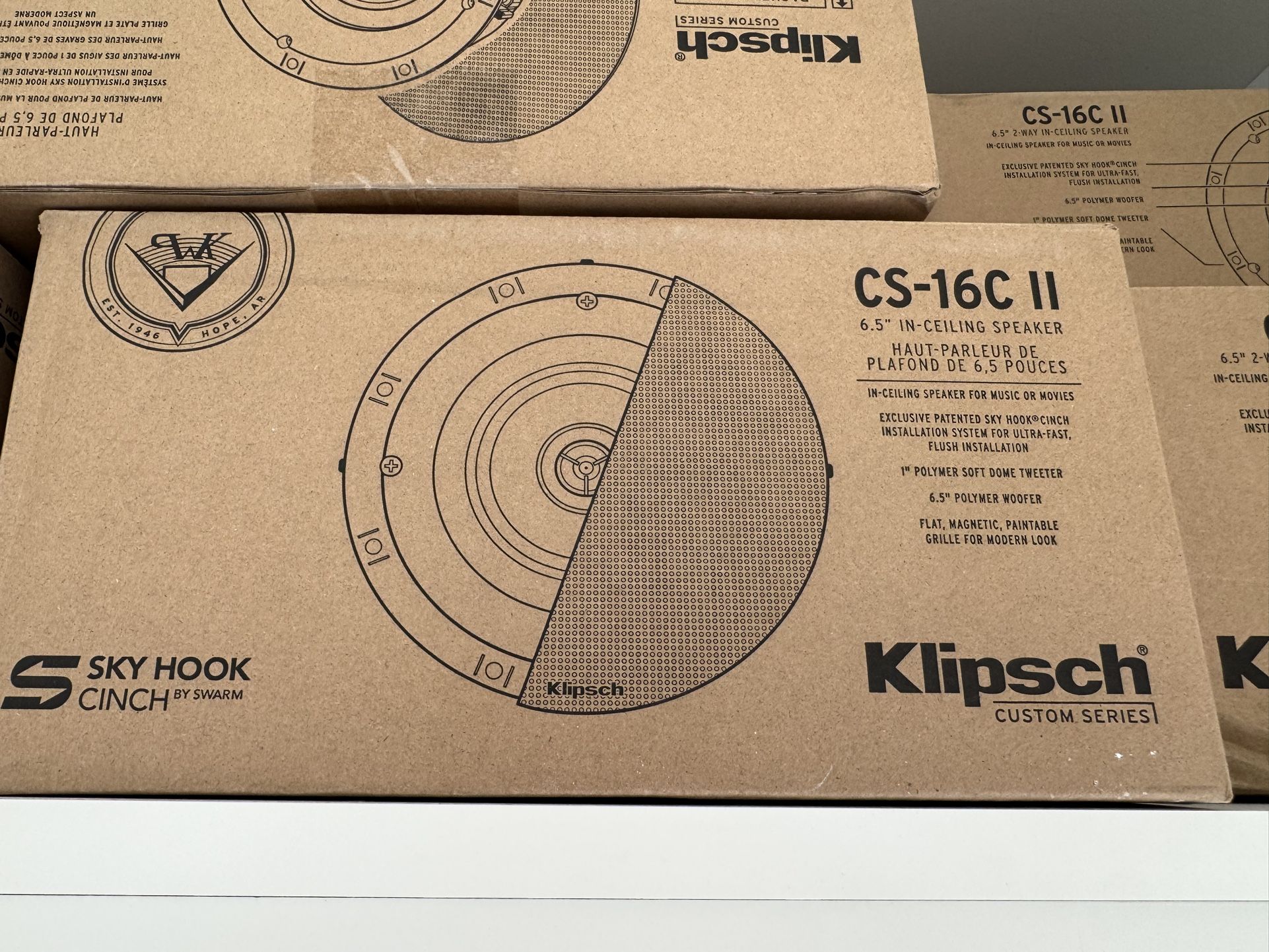 Klipsch CS-16C - 6.5" In Ceiling Speakers -