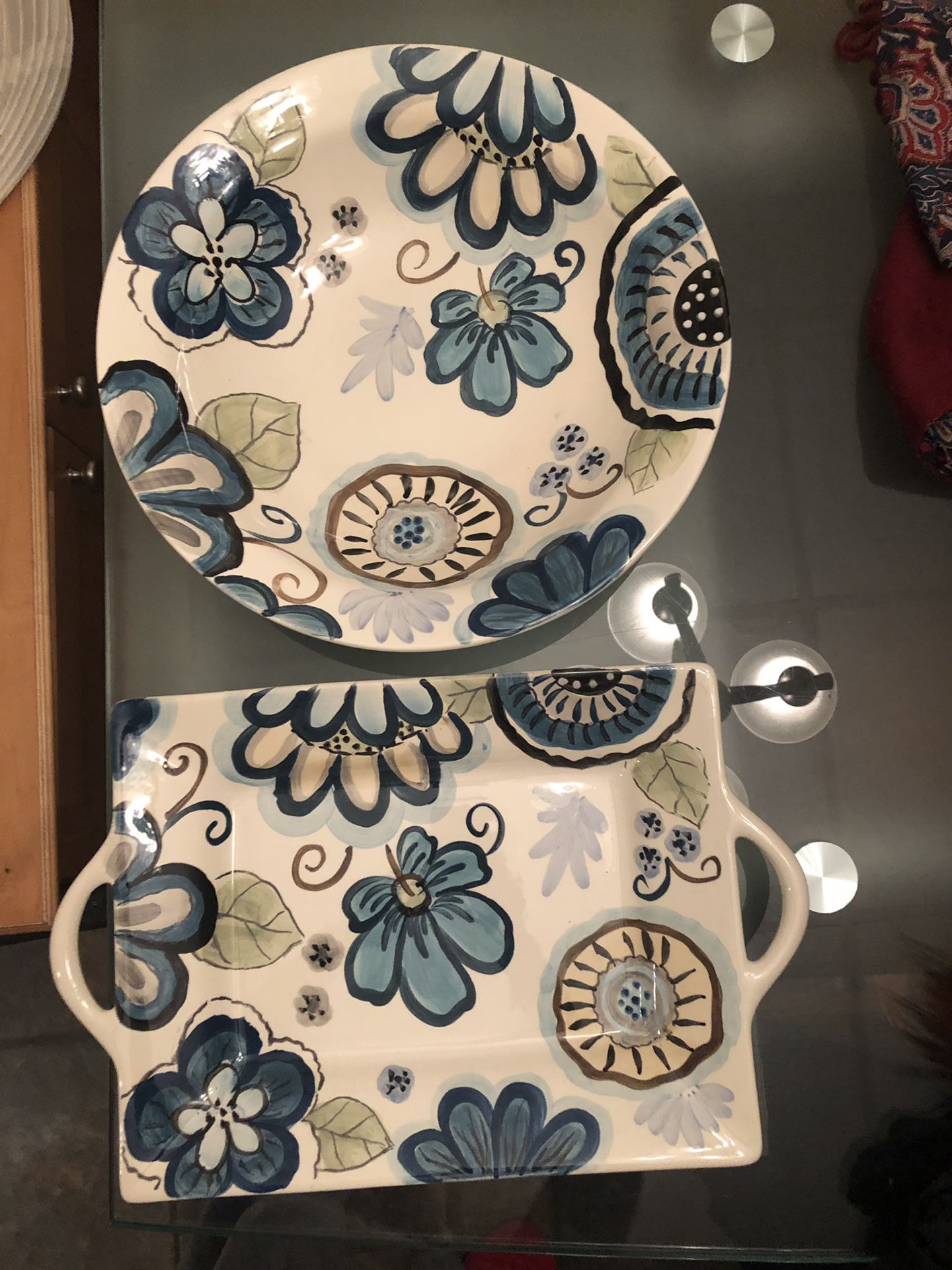 Beautiful platter and bowl, Purchased at home goods