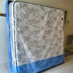 NEW KING PILLOW TOP MATTRESS AND BOX SPRING -- Also Available In All Sizes.