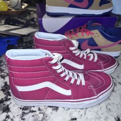 Vans Shoes Size 7.5 Light Tops Red Skateboard Shoes 