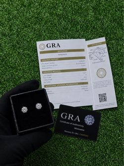 GRA VVS Moissanite Circle Earrings