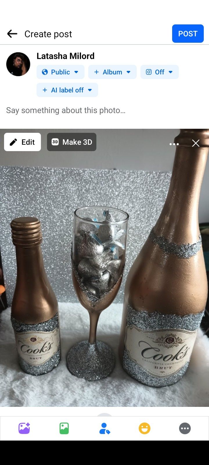 Dyi Bottles And Candy. Real Champagne Can Be Added.