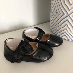 New Baby Girl Black Shoes Size 2
