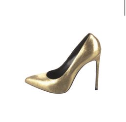 Saint Laurent Gold Leather Pumps - size 40