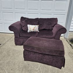 CAN DELIVER- Loveseat and Ottoman Set Living Room Furniture