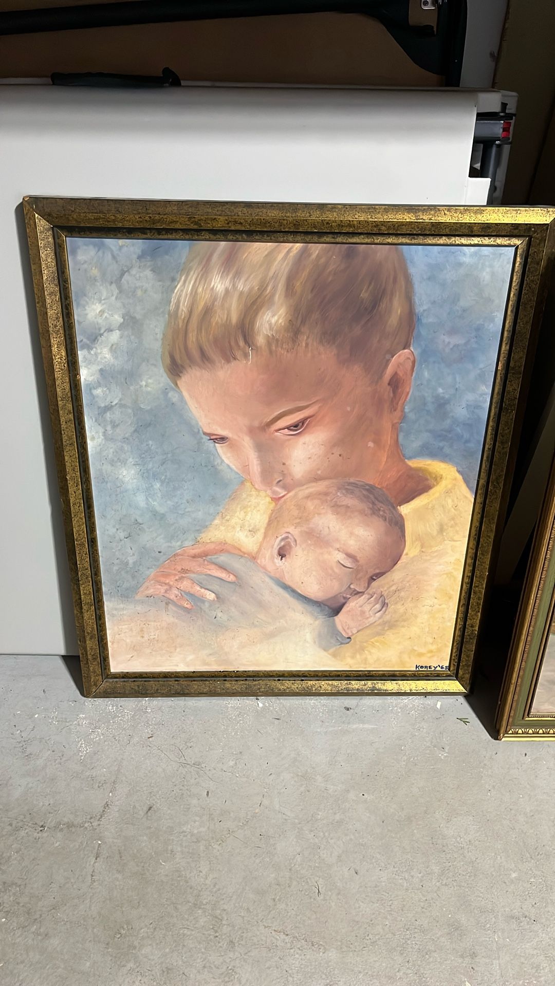 Two Oil On Canvas Paintings 1965 Korey