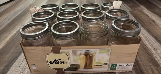 Set of 12 Kerr Quart Size Canning Jars