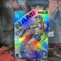 One Piece Nami Special LA Dodgers Fan Made Card.