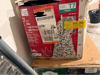 Christmas tree flocked