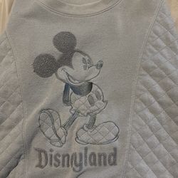 Disneyland quilted pullover sweater with the Mickey Mouse graphic