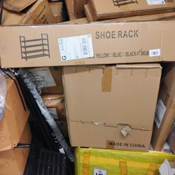 Stackable Shoe Rack Aluminum Tubing With Plastic Ends