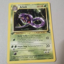 Arbok Pokemon Trading Card 31/62 Basic 1st Edition 