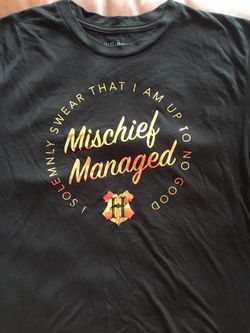 New. Black t shirt Harry Potter Size xs