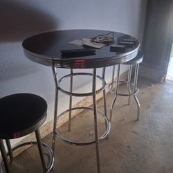Bar Table Set With 2 Chairs