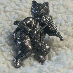 I-17. J.H. Breakell New York 925 SS “Cat and the Fiddle” Pin Brooch