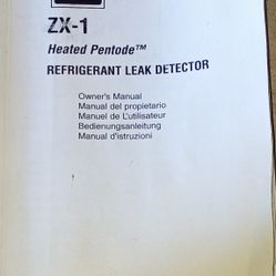 Zx-1. Heated Pentode Refrigerant Leak Detector