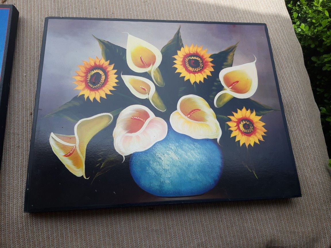 Hand painted frames set of two