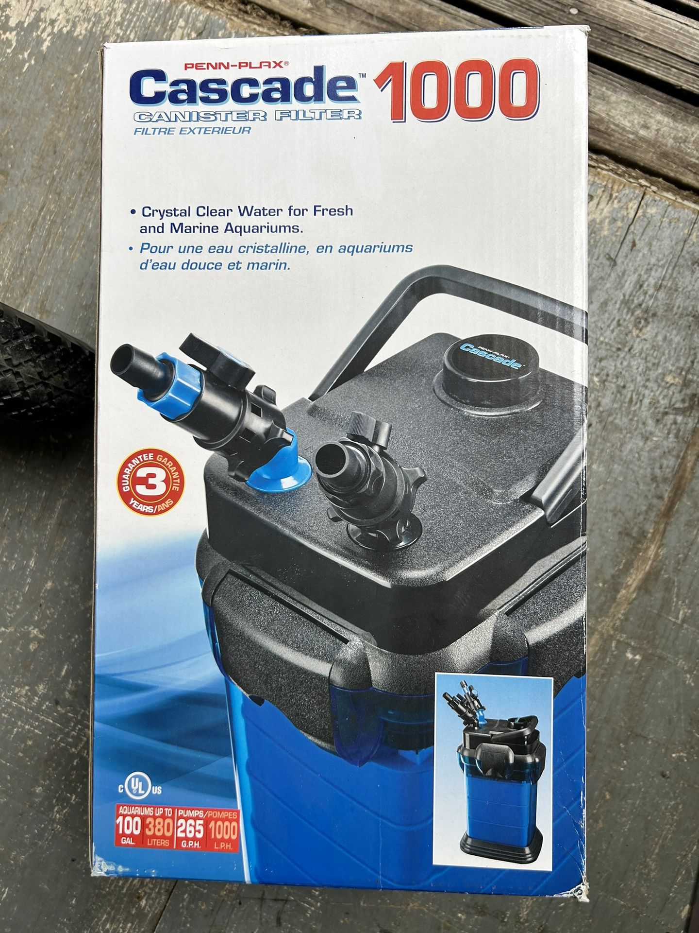 Penn Plax Cascade 1000 Canister Filter For 100 Gallon Tanks