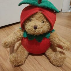 Ganz APPLE FRUIT DOLL BEAR CUTIE FRUITY TEDDY BEAR 8"