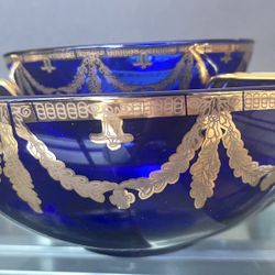 Caviar Bowl Hand Made In Italy with 24 Carat Gold