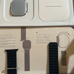 Apple Watch Ultra 2 Titanium Case Black Ocean Band