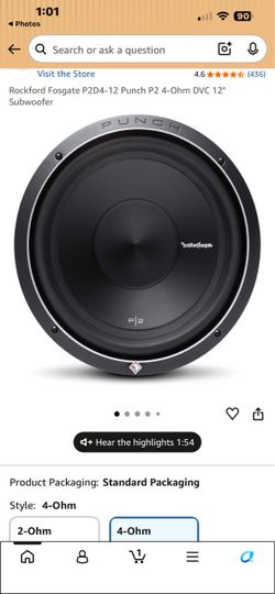 Rockford Fosgate Punch P2 12" Subwoofer