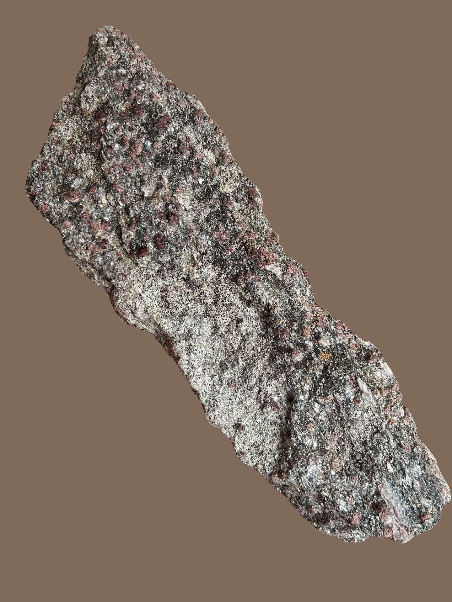 Purple Garnets With Red Quartz. Gemstones Crystals Rocks Minerals