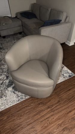 Stone Beige Swivel Chair (NEW)