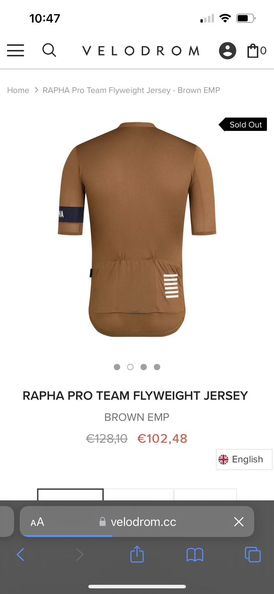 RAPHA PRO TEAM FLYWEIGHT JERSEY Sz L
