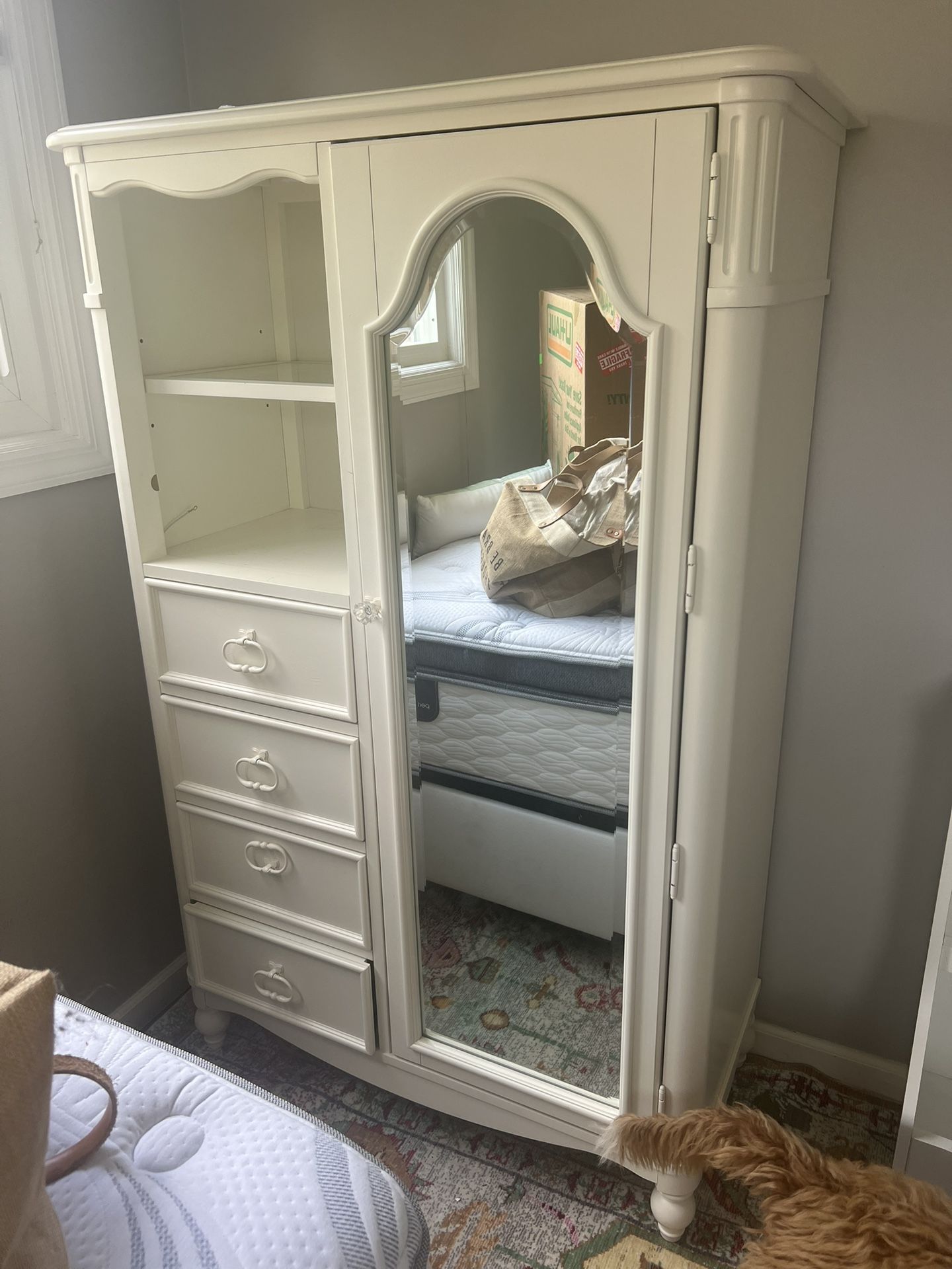 Nursery Or Girls Armoire With Mirror