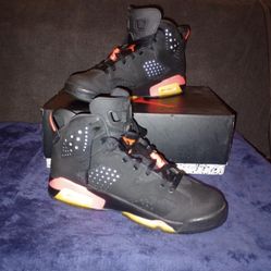 IOB Air Jordan 6 Retro infrared Black Mens Size 10 (2014)