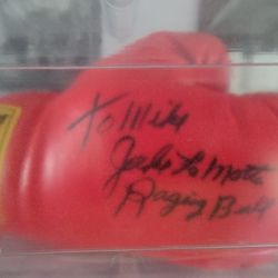 Ragging Bull Sighned Boxing Glove