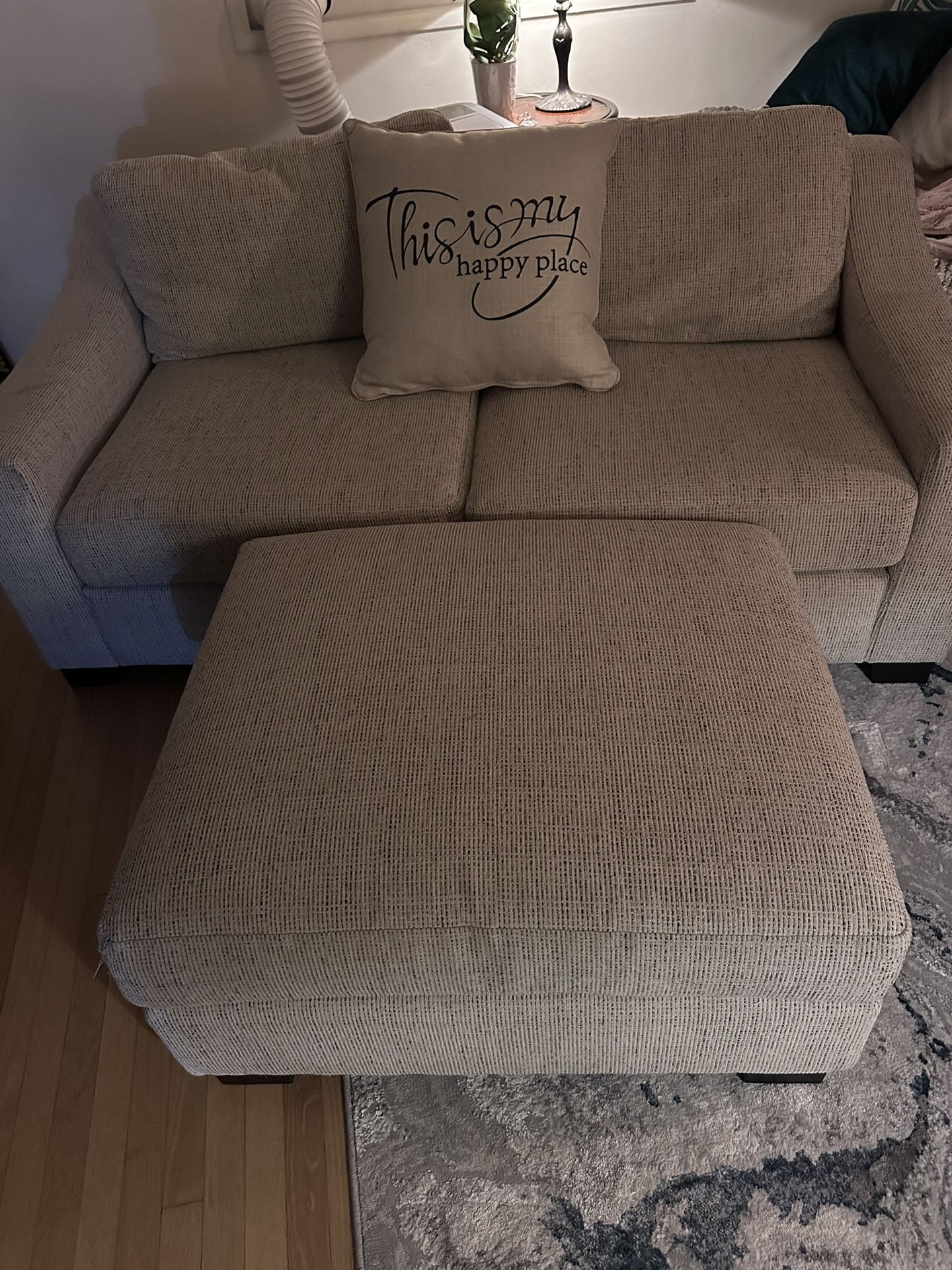 Love Seat Sectional With Ottoman