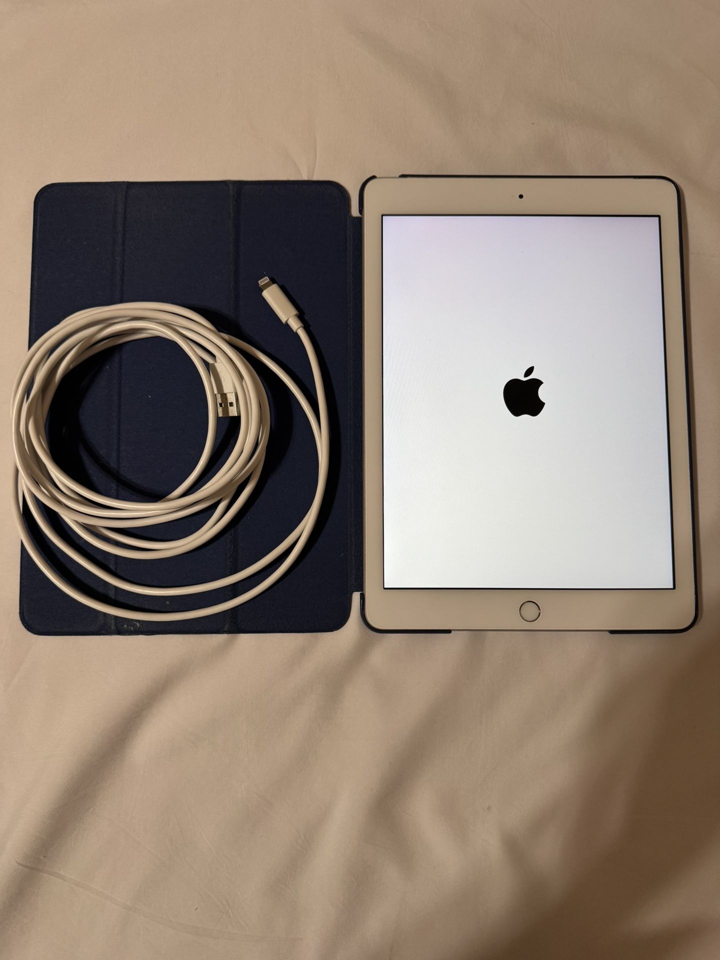 Apple iPad with Case and Charger Cord