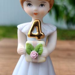 Growing Up Birthday Girl 4, 3.5" Porcelain Figurine