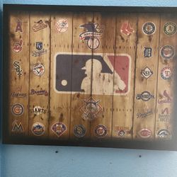 MLB Baseball Canvas Frame 