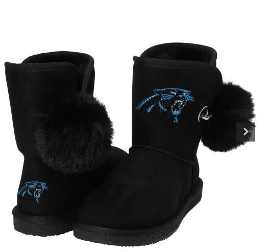 Women's Carolina Panthers Fumble Faux Fur Boots