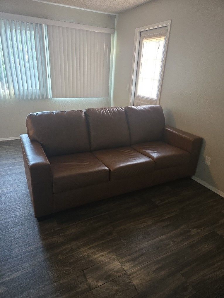 Brown Leather Couch