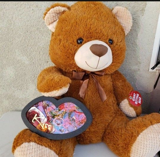 Valentine's Day Giant  Sitting Bear 