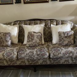 Beautiful Flowers Sofas Set