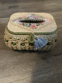 Hand Made Hemp Rope Tissue Box