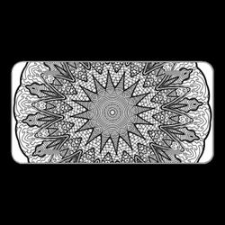 License Plate Novelty Car Front Mandala Line Art Black And White
